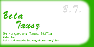 bela tausz business card